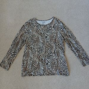 Leopard print long sleeve shirt